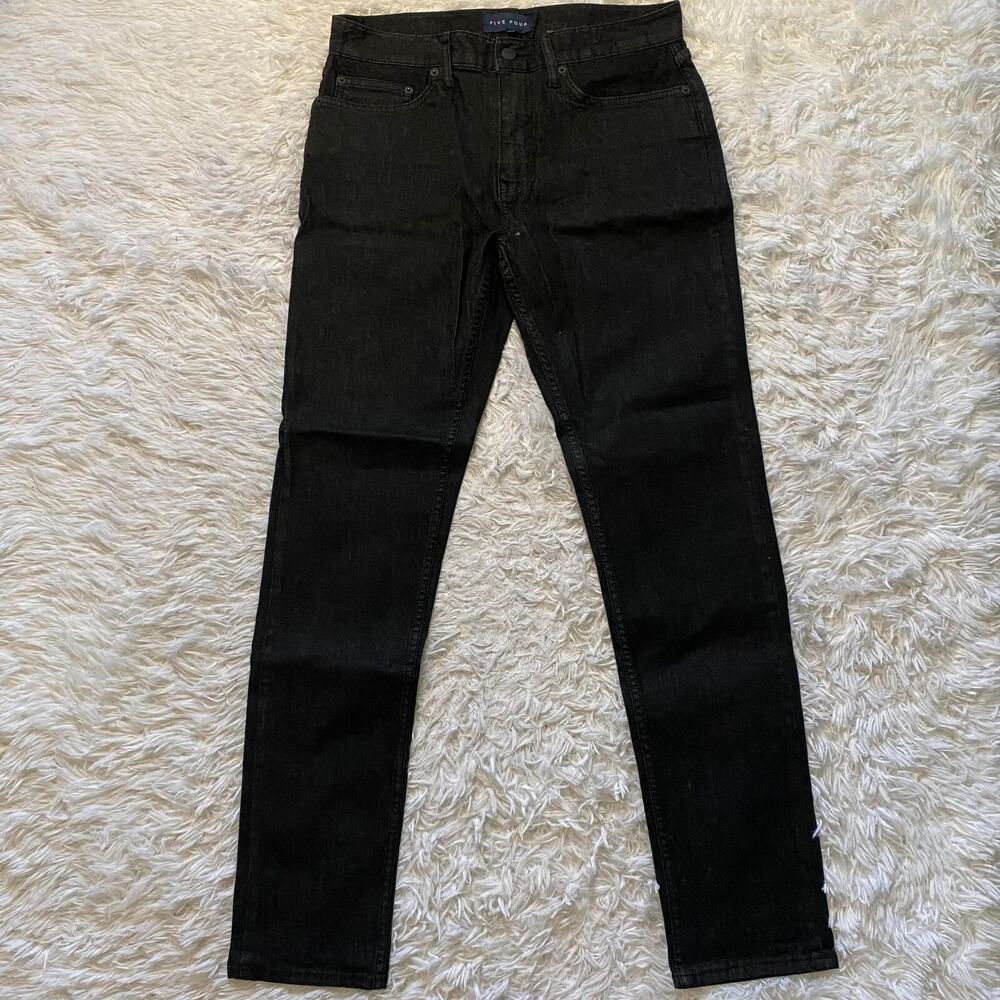 Five Four‎ Jeans Mens Relaxed Fit Briggs Straight Leg Stretch Black Size 32